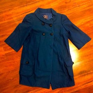 Short bell sleeve Peacoat in dark teal
